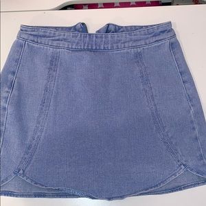 a jean skirt from pacsun
